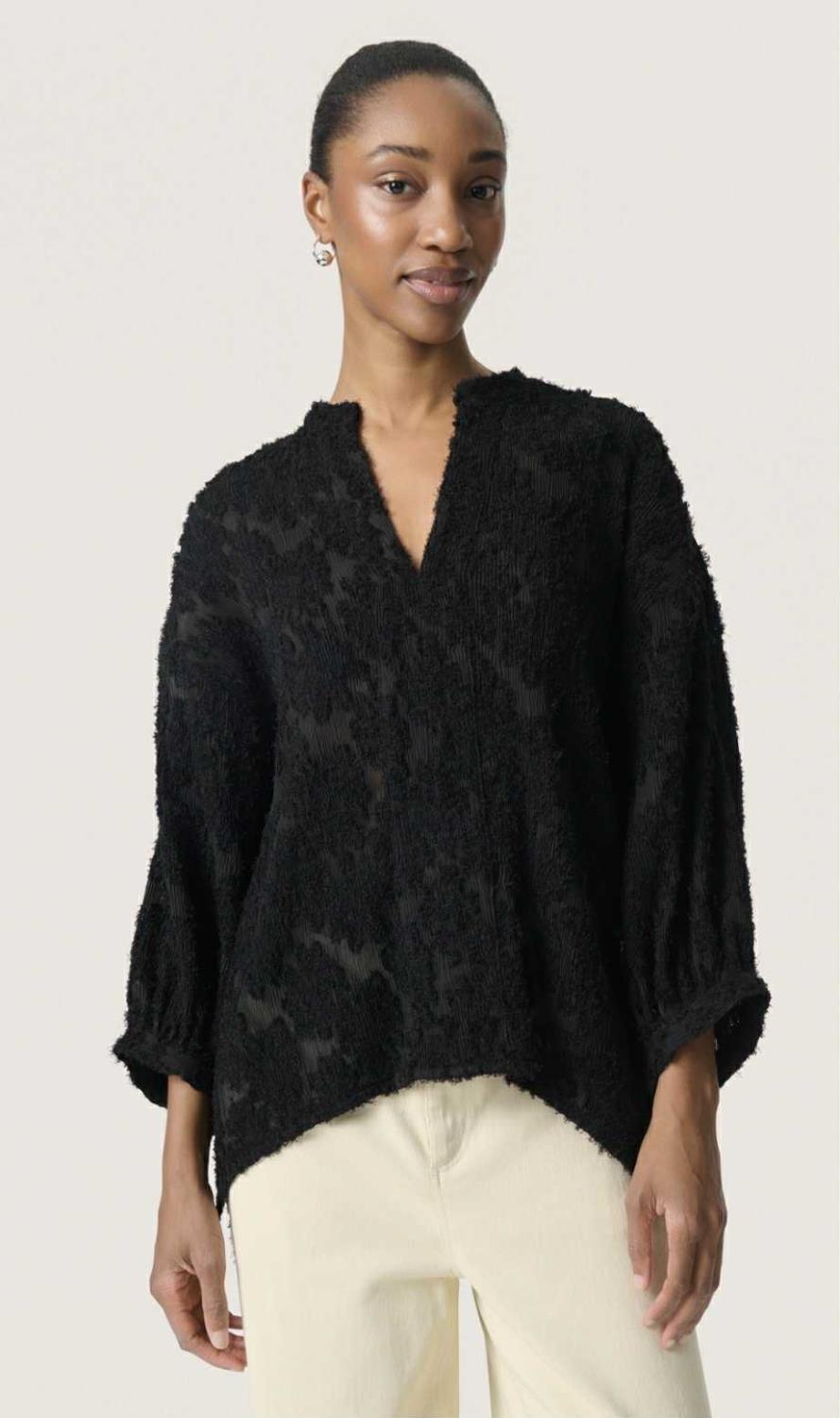 SLRaye Amily Blouse 3/4 - Black