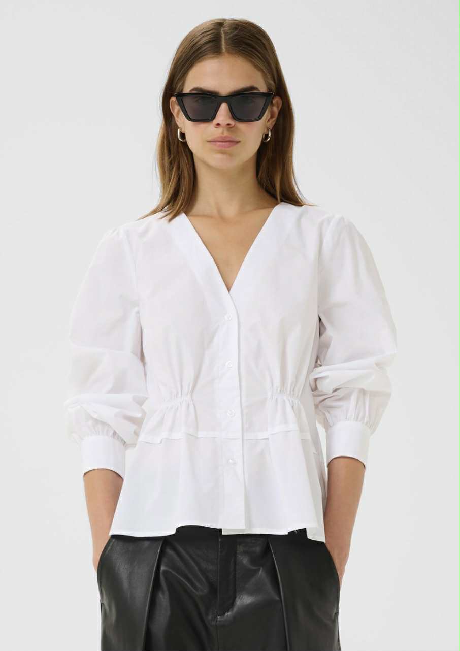 AtlasIW - V-neck shirt - Pure White