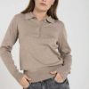 FQKATIE-Pullover,plain flat gold button