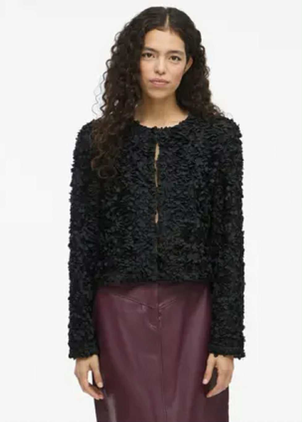 Virosie L/S Cardigan - Black Beauty