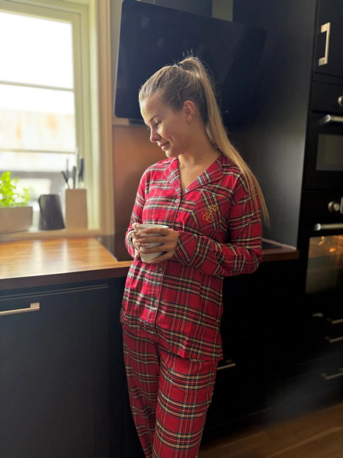 Lauren Ralph Lauren L/S Noth Collar long pant Pj set