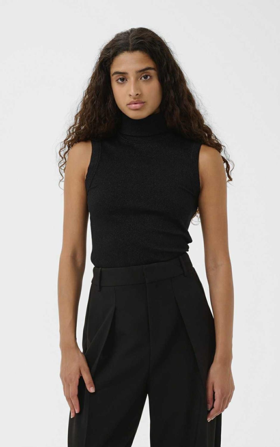 DagnaIW Lurex Rollneck Top