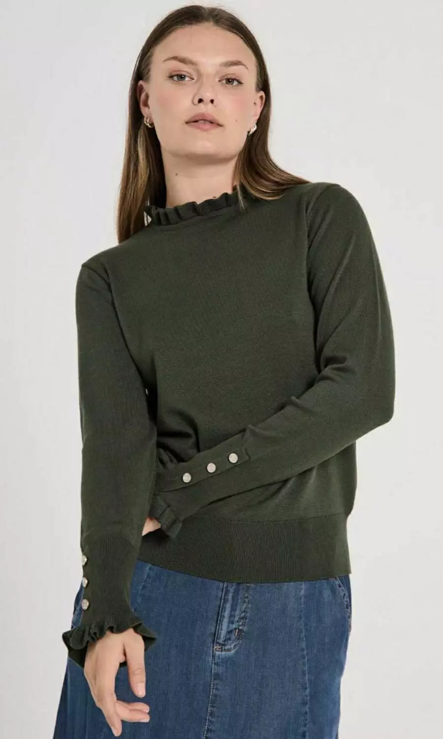FQKatie-Pullover Turtle Neck W frill