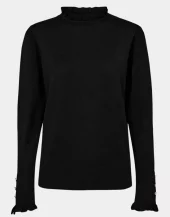 FQKatie-Pullover Turtle neck w frill  - Mole