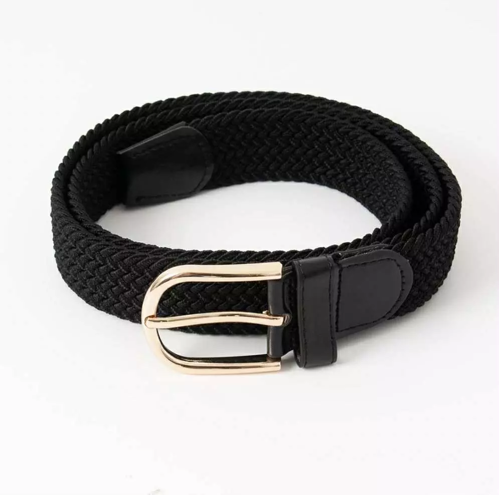 Rosenvinge 722001 Strikkbelte m/ gullspenne 3,5cm - Black