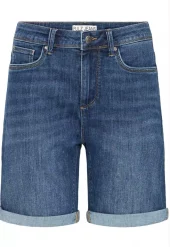 PZKAYLA HW SHORTS - Medium Blue Denim