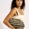 Seafolly Raffia Stripe Pouch Bag