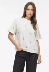 Vimonie Floral Emb S/S O-neck