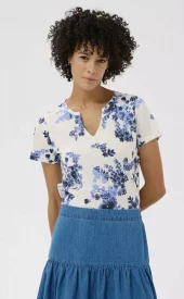 GesinasPW T-Shirt - Blue Shadow Flower
