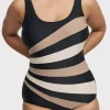 Swegmark Action Swimsuit - Black/Nougat/Beige
