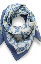 PhiPW Scarf - Blue Dot Pailsley