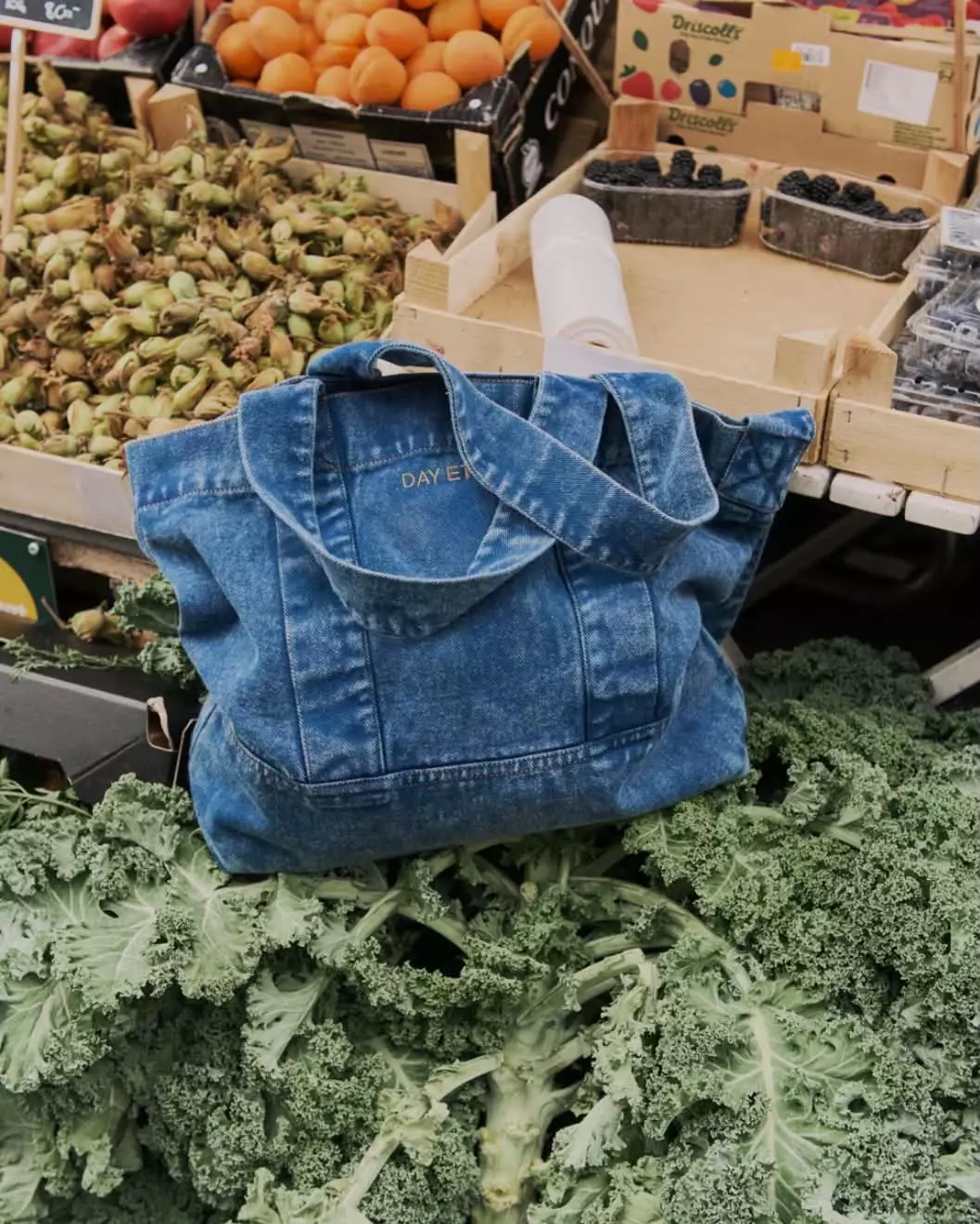Day Washed Denim Cross Body - Medium Blue