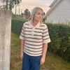 FRkendra PU 5- Oatmeal Stripe