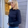 FQKATIE-PULLOVER ,Turtle Neck, Diamonds Buttons - Salute