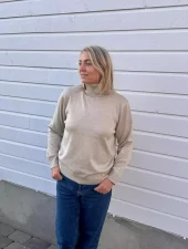 FQKATIE-PULLOVER High roll neck - Moonbeam Melange