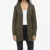 Viril Open L/S Knit Cardigan - Forest Night