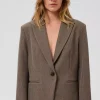SLLILU CORINE SHORT BLAZER - Walnut Melange