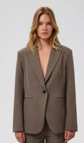 SLLILU CORINE SHORT BLAZER - Walnut Melange