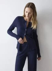 Versatile Rib Cardigan LSL - Blue