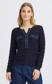 PZSara Denim Mix Knit - Dark Sapphire