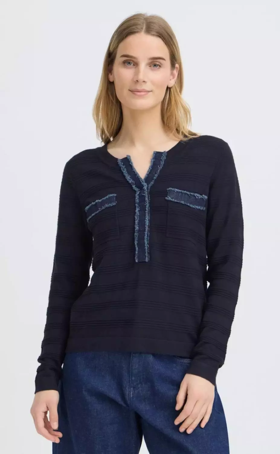 PZSara Denim Mix Knit - Dark Sapphire