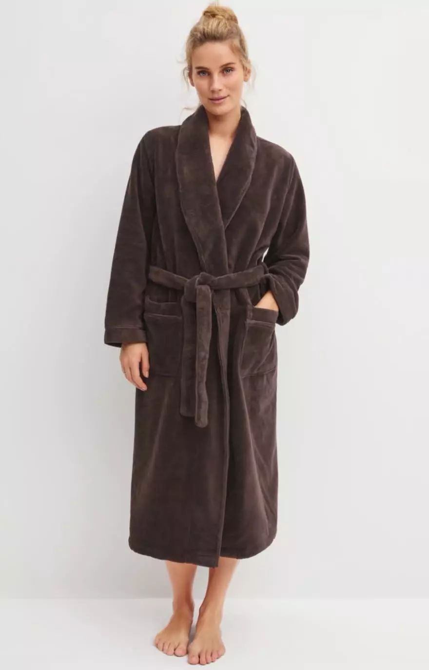 Calida 61854 Bathrobe - Coffee Bean