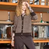 BCDELL STRIPED KNIT CARDIGAN