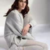 Vogue Cable Leggings - Medium Mel Grey