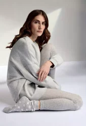 Vogue Cable Leggings - Medium Mel Grey