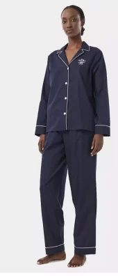 Lauren Ralph Lauren LRL notch collar long pant pysjamas