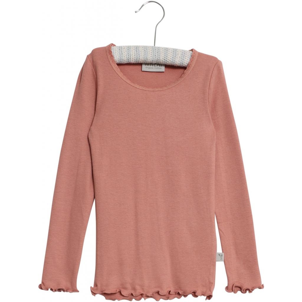 Rib t-shirt lace ls