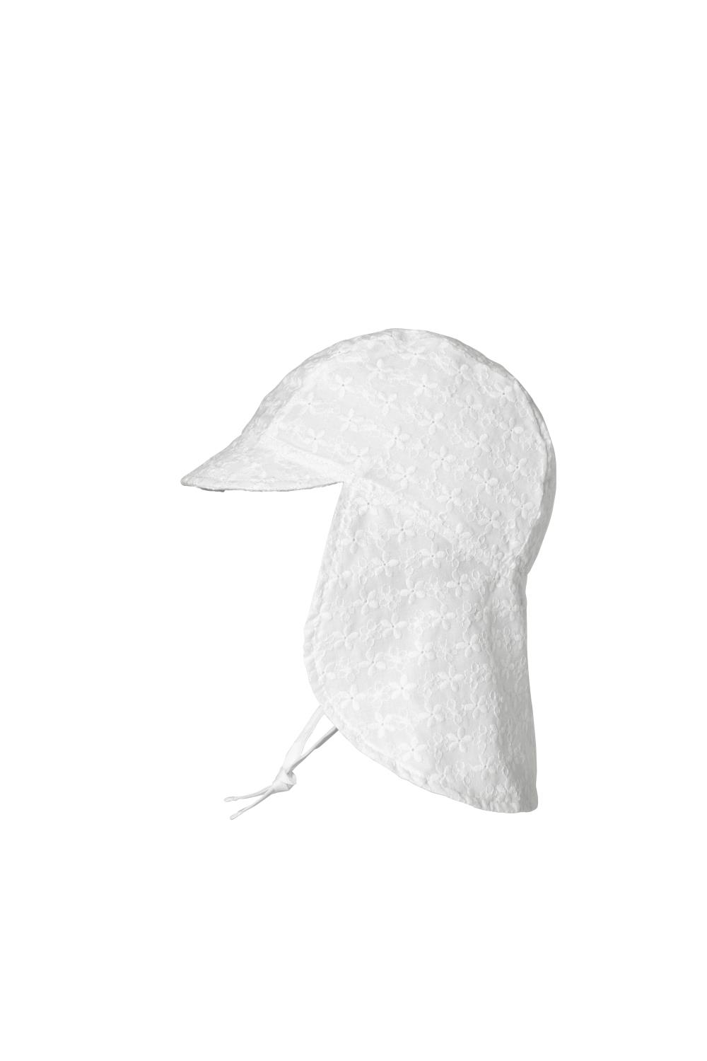 Flora Cap w/neck shade, White
