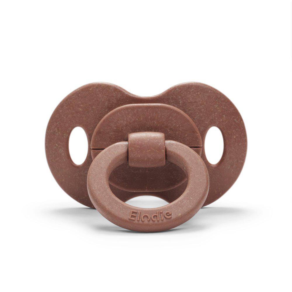 Elodie Bomboo Pacifier, Natural Rubber - Burned Clay