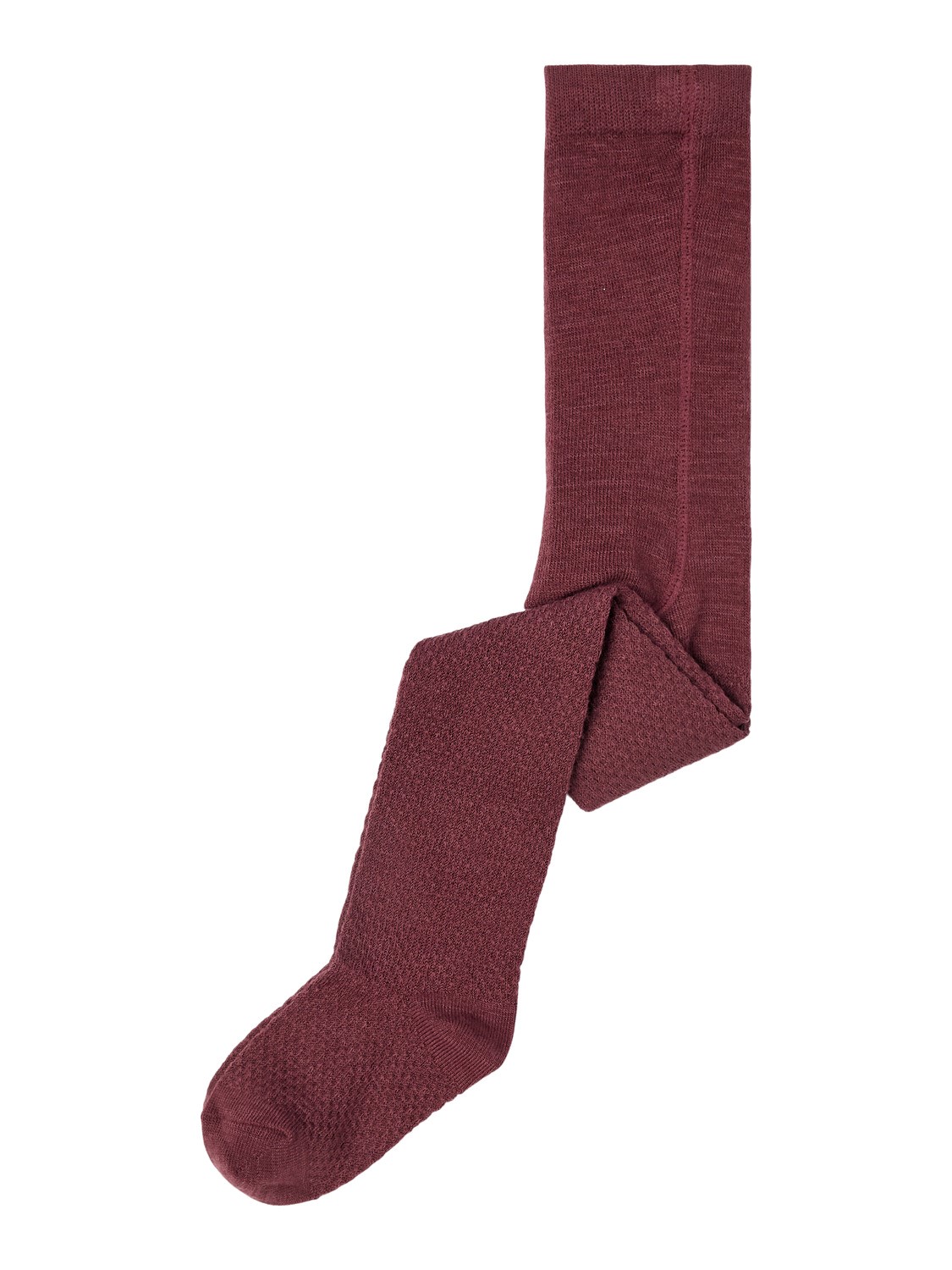 Wakma Wool Cable Panyhose - Red Mahogany