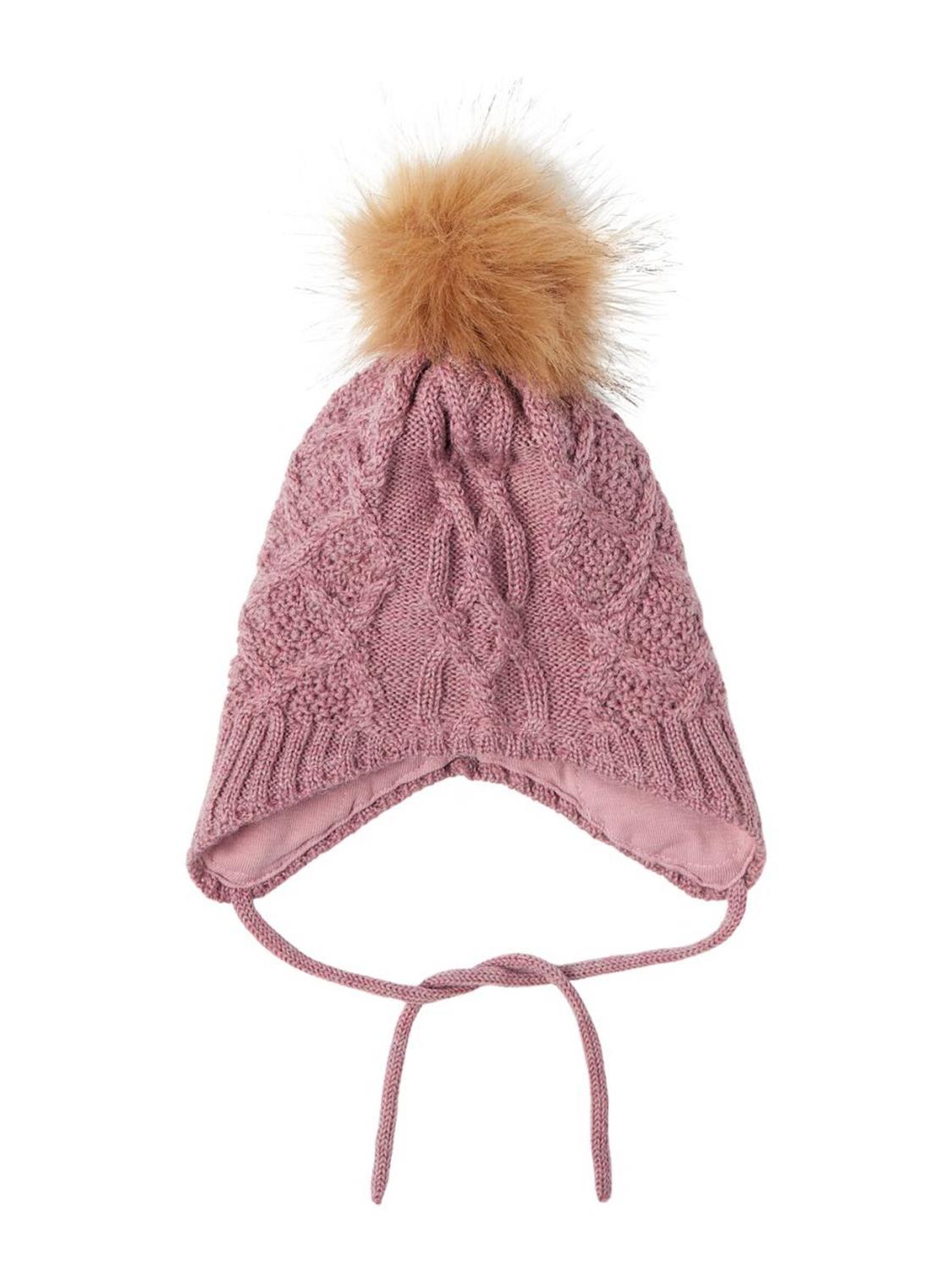 Wrilla Wool Knit Hat, Baby - Nostalgia Rose