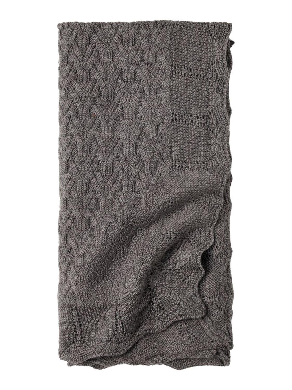 Wruni Wool Knit Blanket - Plum Kitten