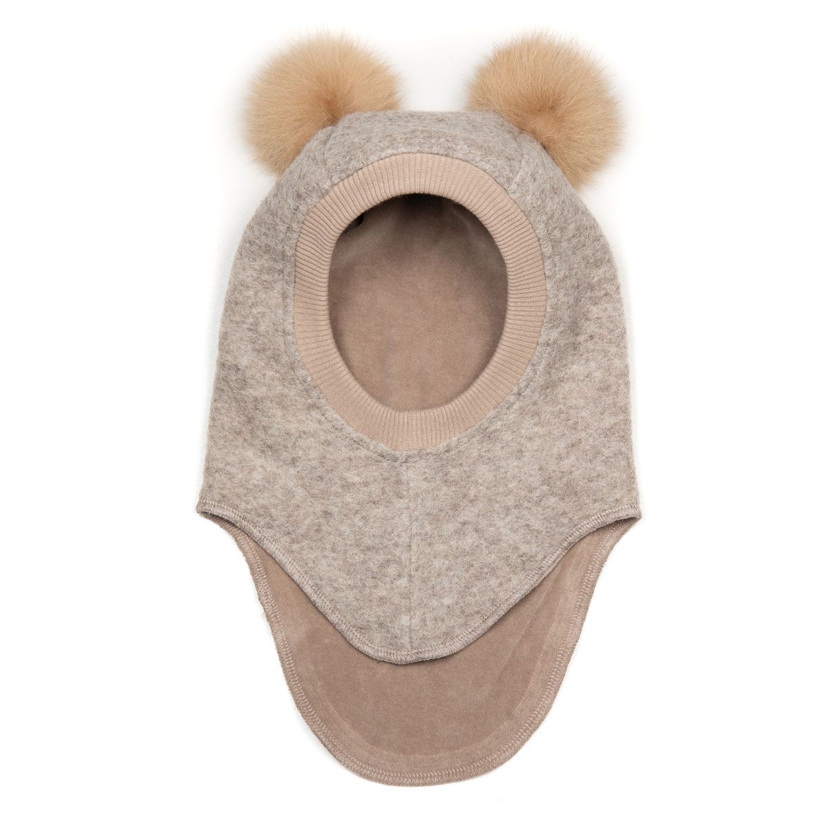 Huttelihut BIG BEAR, Wool Balaclava - Camel