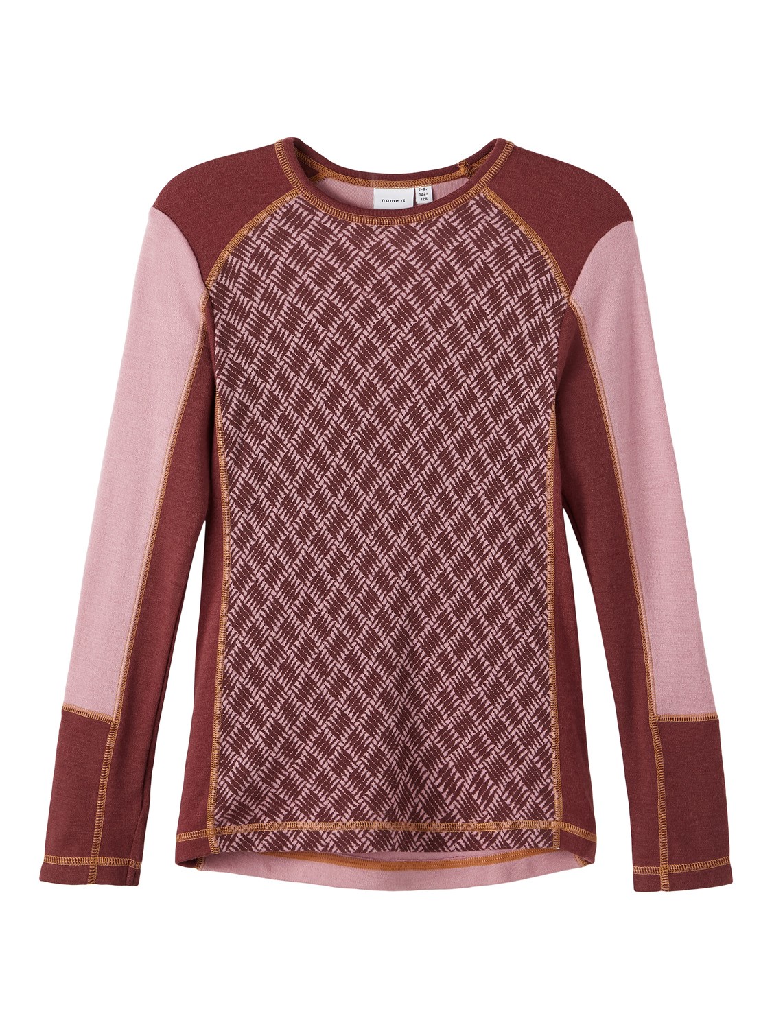 Willto Wool LS Top DAME - Red Mahogany