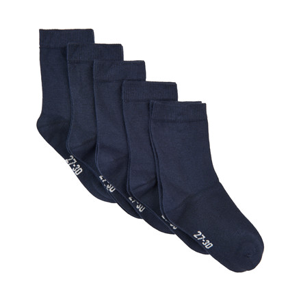 Ankle Sock, Solid 5pk - Dark Navy