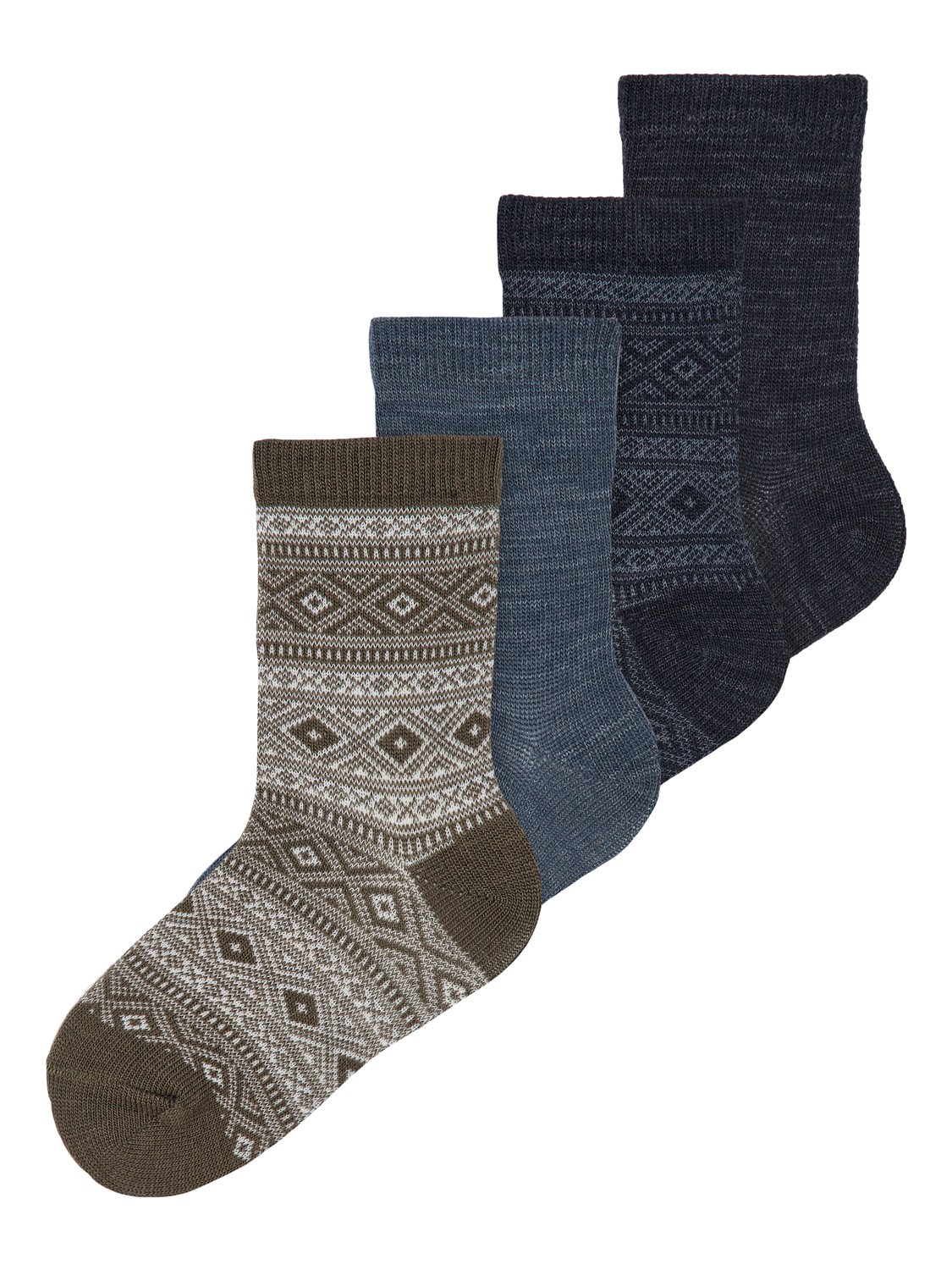 Wak Wool 4pk Sock, Mini - Blue