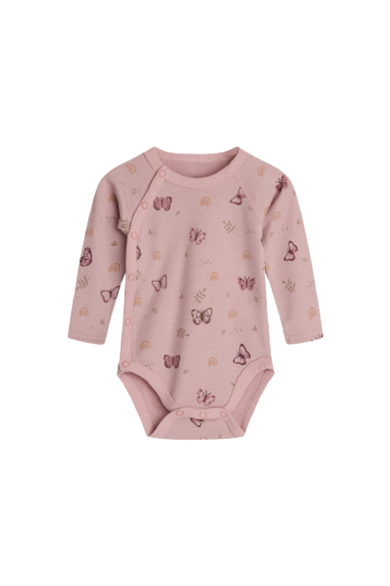 Hust&Claire Bao Wrap Body, Ull/Bambus - Dusty Rose