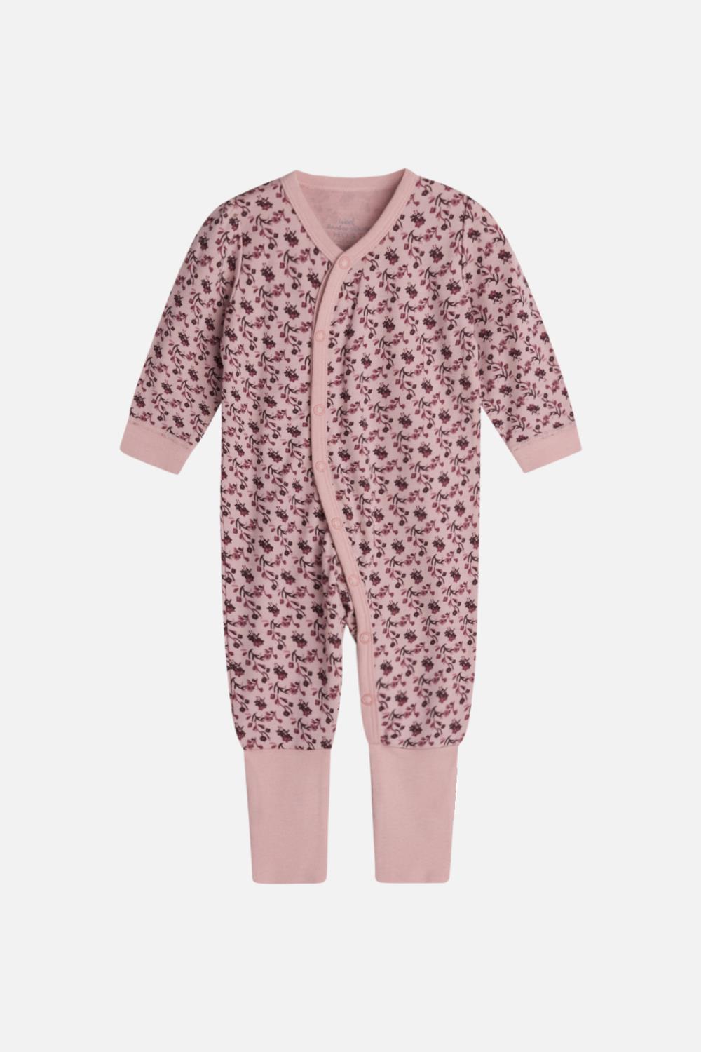 Hust&Claire Manui Heldress Blomster, Ull/Bambus - Dusty Rose