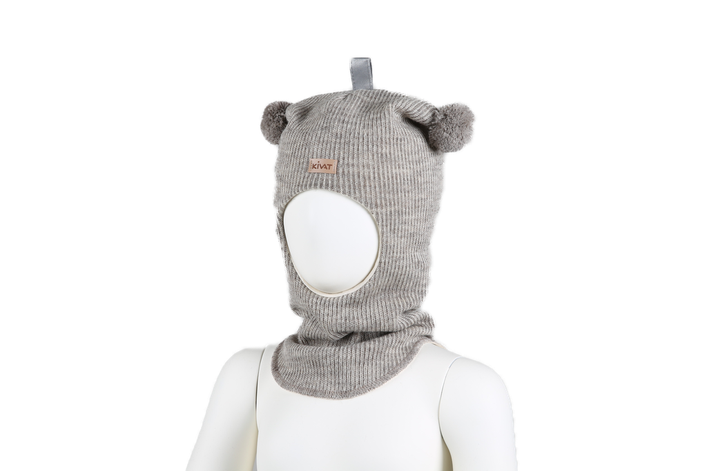 KIVAT Wool Balaclava, Patterns - Beige/Sand