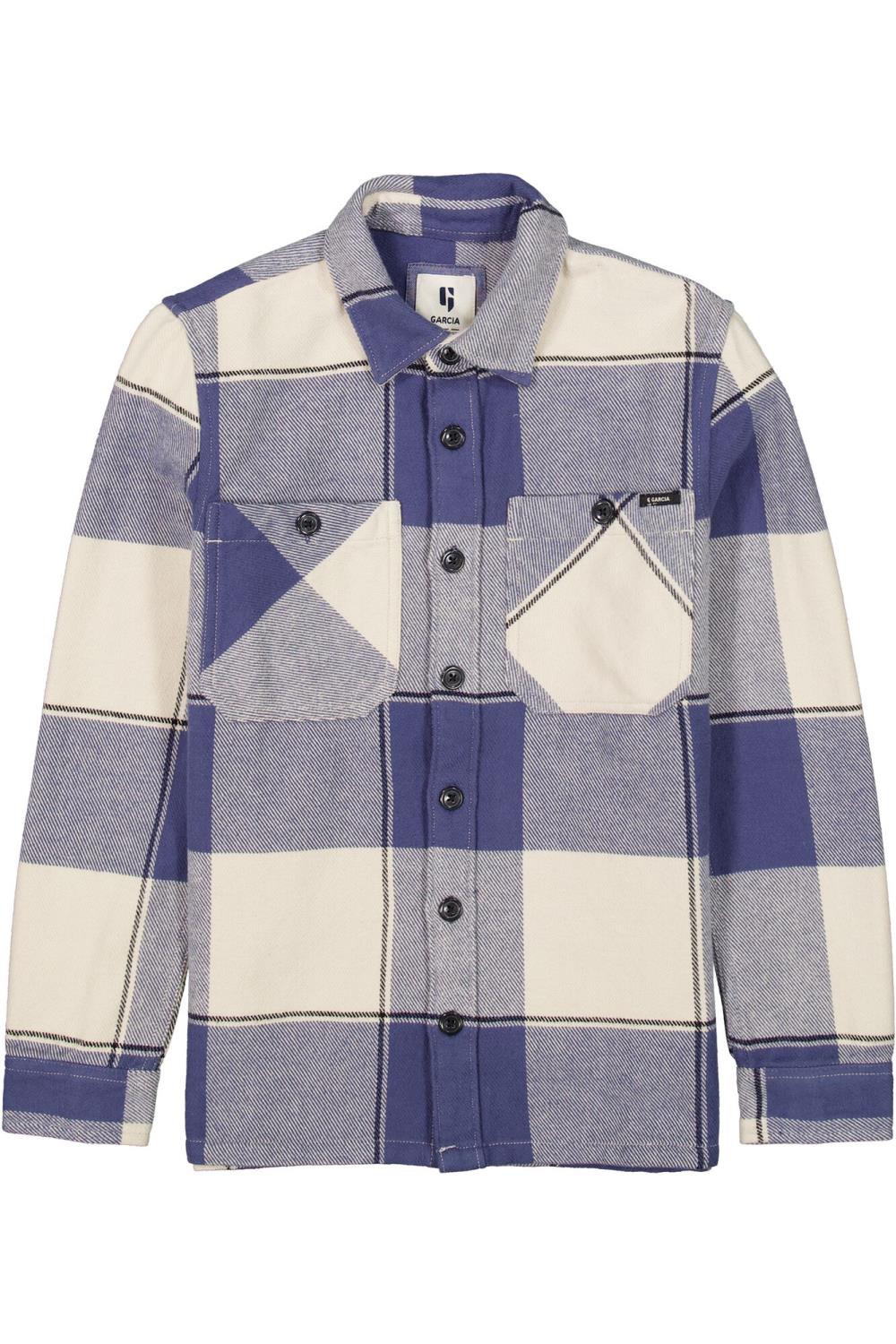 Garcia Flanellskjorte med rutemønster - Blue Depth