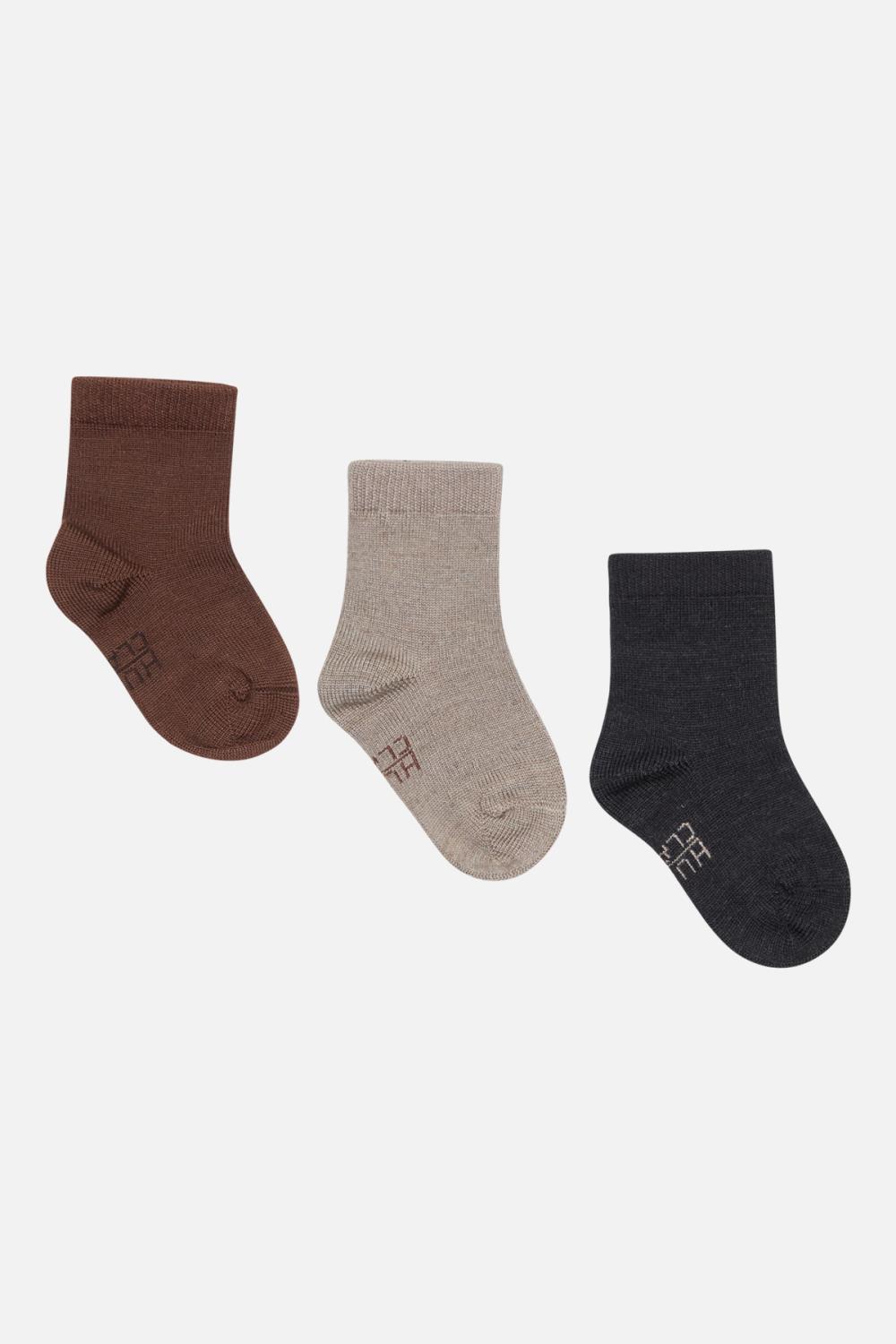 Hust&Claire Foty Wool/Bamboo, 3pk - Chestnut
