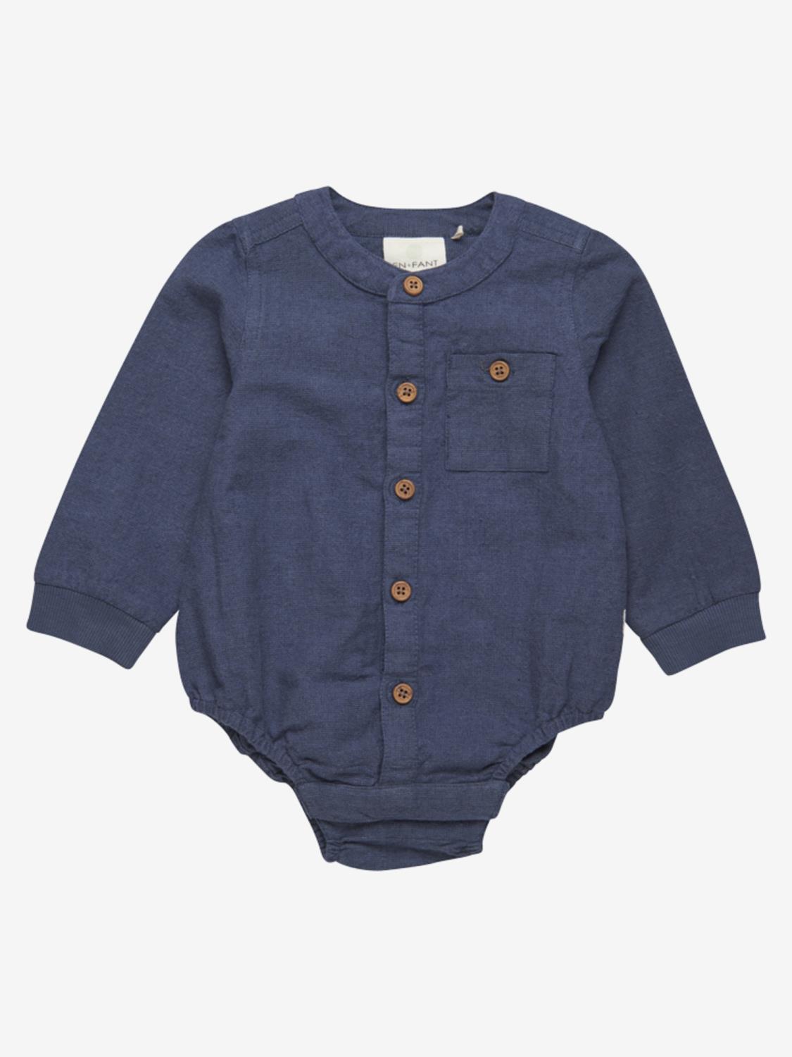 En Fant Body Shirt Woven - Grisaille
