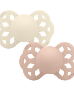 BIBS Infinity 2pk, Symmetrical/Silicone, STR 2 - Ivory/Blush