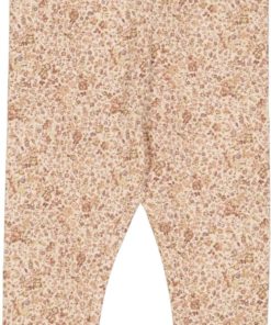 Wheat Jersey Legging, Baby - Rose Flower