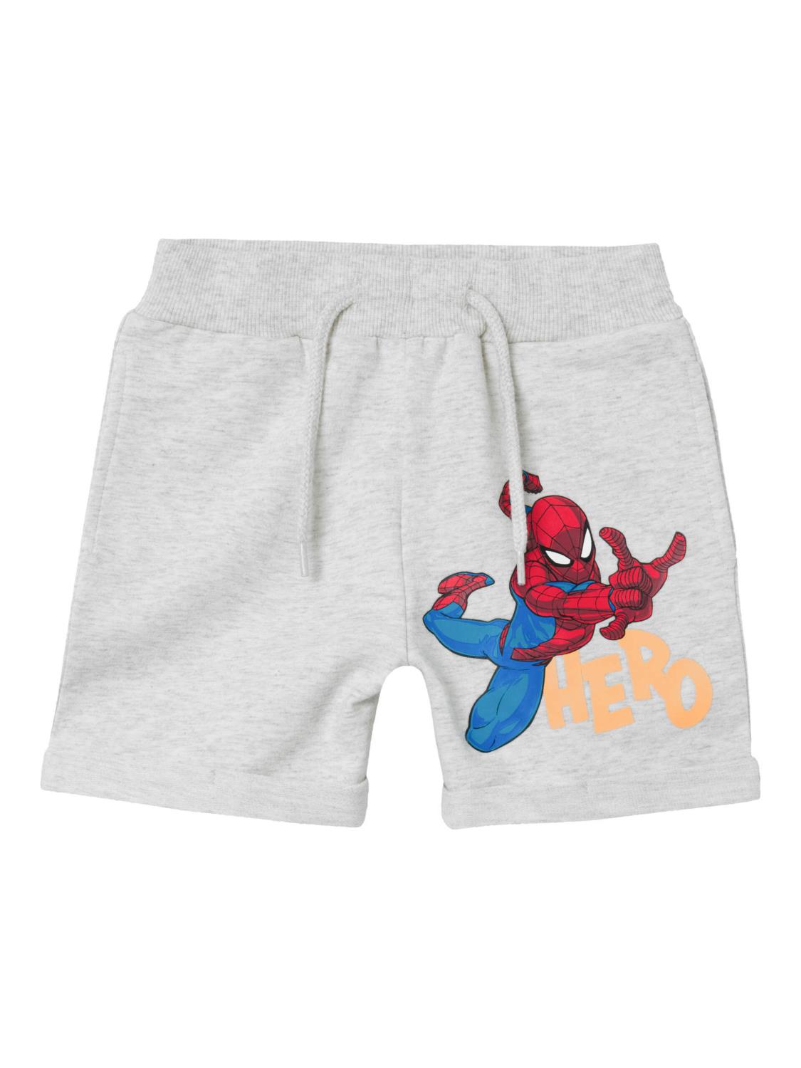 Aubin Spiderman Sweat Shorts - Light Grey mel