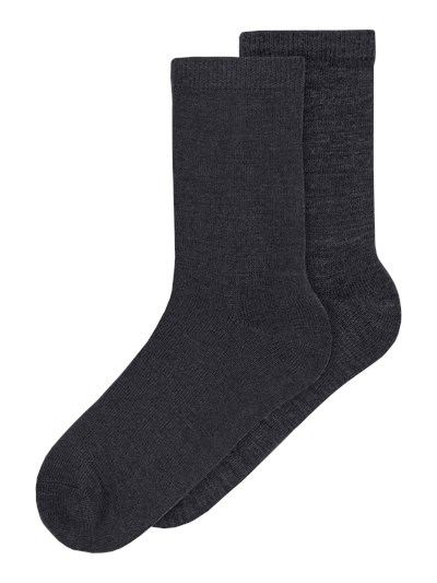 Wool 2 Pack Socks - Grey mel/ Blue Graphite
